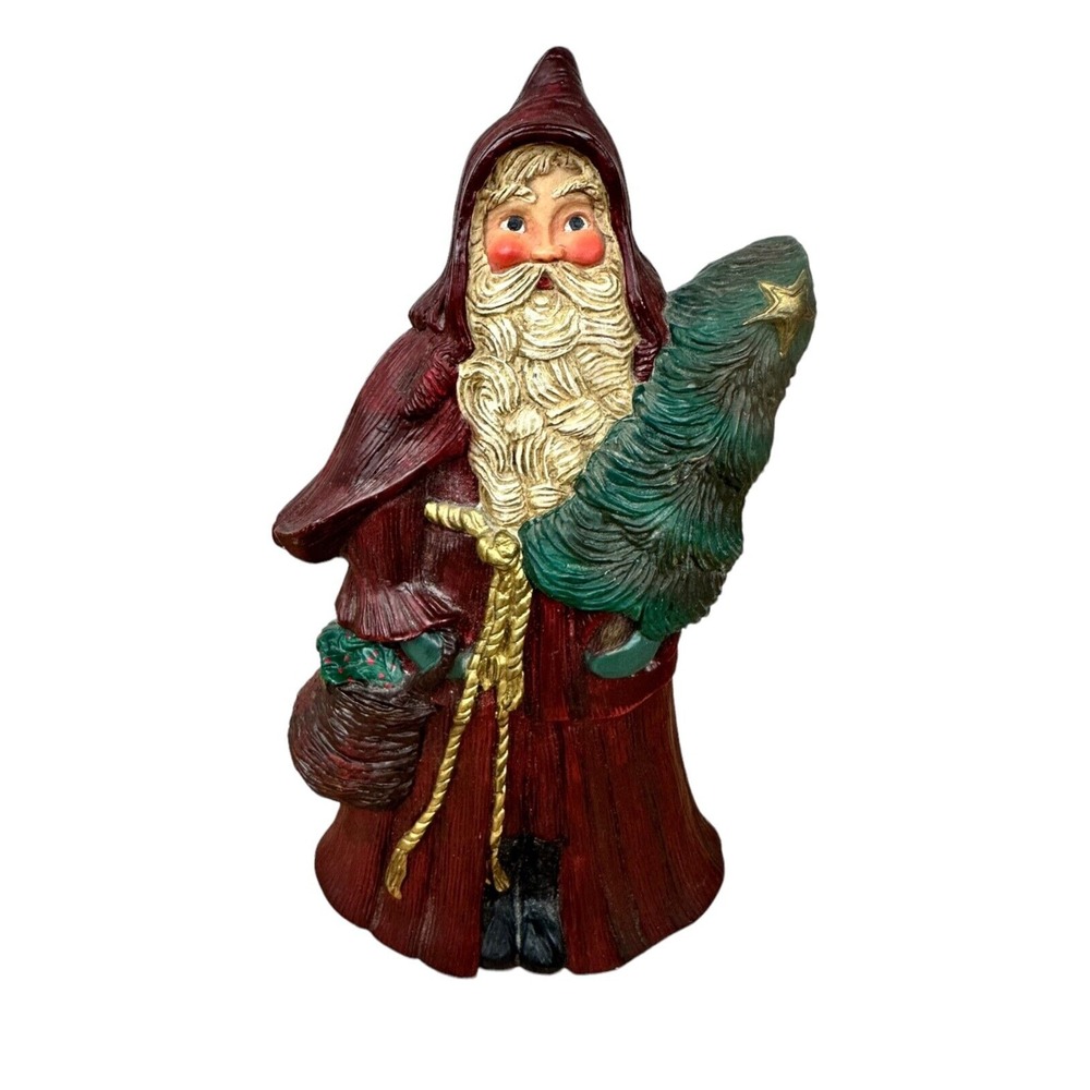 Lenox Country Santa‎ Holding Tree Hanging 8" Figurine Signed Linda Horn 1996